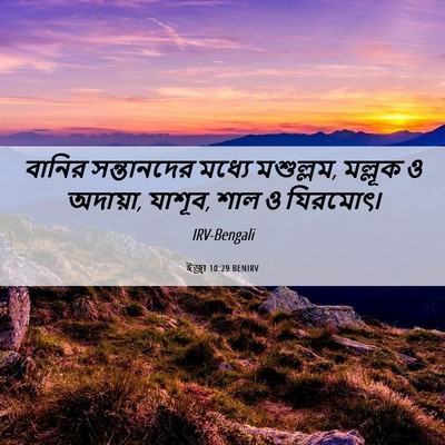 Picture 06 - ইজ্ৰা 10:29 BENIRV - বানির সন্তানদের - Bible Verse Picture