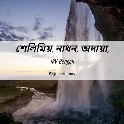 Picture 06 - ইজ্ৰা 10:39 BENIRV - শেলিমিয়, নাথন, - Bible Verse Picture