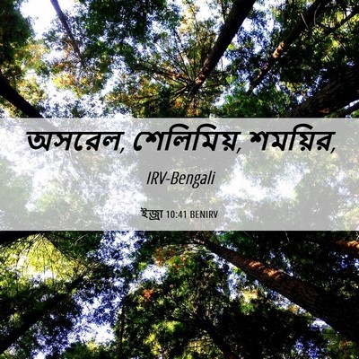 Picture 06 - ইজ্ৰা 10:41 BENIRV - অসরেল, শেলিমিয়, - Bible Verse Picture