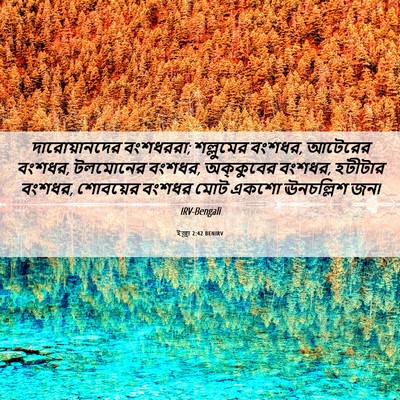 Picture 06 - ইজ্ৰা 2:42 BENIRV - দারোয়ানদের - Bible Verse Picture