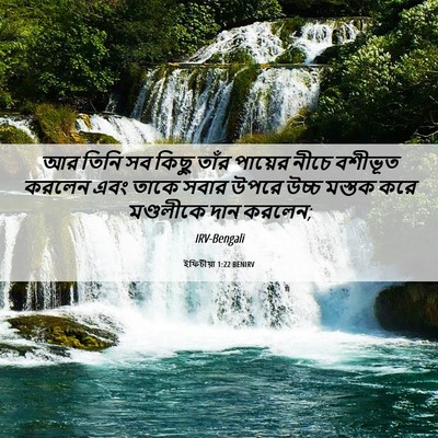 Picture 06 - ইফিচীয়া 1:22 BENIRV - আর তিনি সব কিছু - Bible Verse Picture