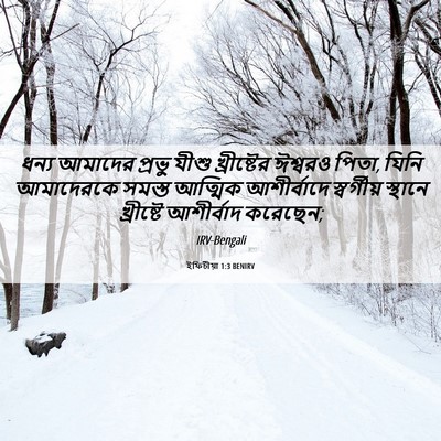 Picture 06 - ইফিচীয়া 1:3 BENIRV - ধন্য আমাদের প্রভু - Bible Verse Picture