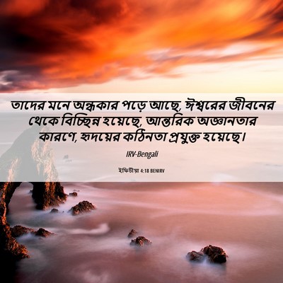 Picture 06 - ইফিচীয়া 4:18 BENIRV - তাদের মনে অন্ধকার - Bible Verse Picture