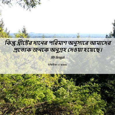 Picture 06 - ইফিচীয়া 4:7 BENIRV - কিন্তু খ্রীষ্টের - Bible Verse Picture