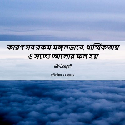 Picture 06 - ইফিচীয়া 5:9 BENIRV - কারণ সব রকম - Bible Verse Picture