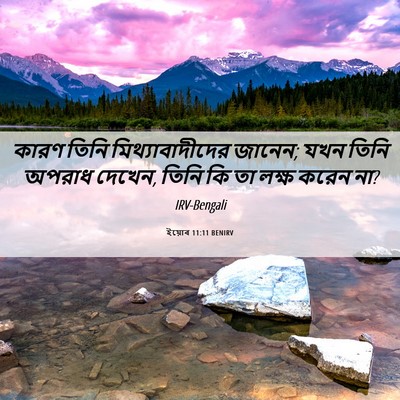 Picture 06 - ইয়োব 11:11 BENIRV - কারণ তিনি - Bible Verse Picture