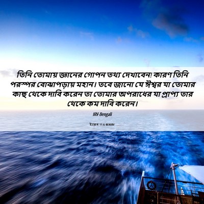 Picture 06 - ইয়োব 11:6 BENIRV - তিনি তোমায় - Bible Verse Picture