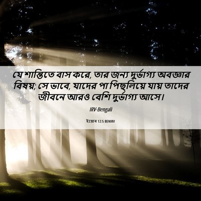 Picture 06 - ইয়োব 12:5 BENIRV - যে শান্তিতে বাস - Bible Verse Picture