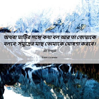 Picture 06 - ইয়োব 12:8 BENIRV - অথবা মাটির সঙ্গে - Bible Verse Picture