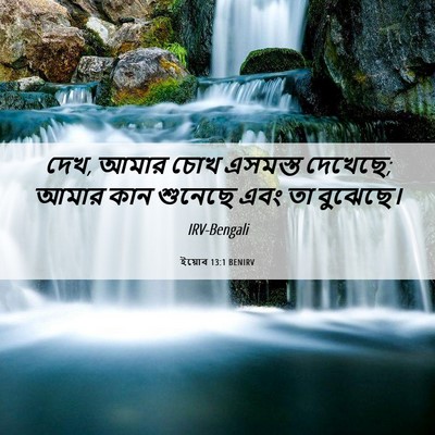 Picture 06 - ইয়োব 13:1 BENIRV - দেখ, আমার চোখ - Bible Verse Picture