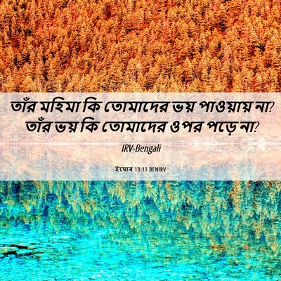 Picture 06 - ইয়োব 13:11 BENIRV - তাঁর মহিমা কি - Bible Verse Picture