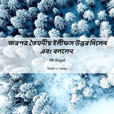 Picture 06 - ইয়োব 15:1 BENIRV - তারপর তৈমনীয় - Bible Verse Picture