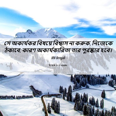 Picture 06 - ইয়োব 15:31 BENIRV - সে অকার্যকর - Bible Verse Picture