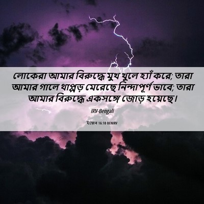 Picture 06 - ইয়োব 16:10 BENIRV - লোকেরা আমার - Bible Verse Picture