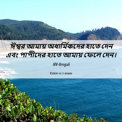 Picture 06 - ইয়োব 16:11 BENIRV - ঈশ্বর আমায় - Bible Verse Picture
