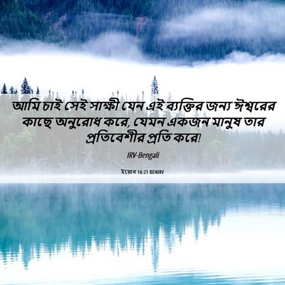 Picture 06 - ইয়োব 16:21 BENIRV - আমি চাই সেই সাক্ষী - Bible Verse Picture
