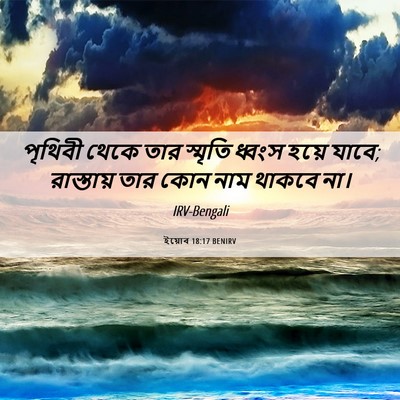 Picture 06 - ইয়োব 18:17 BENIRV - পৃথিবী থেকে তার - Bible Verse Picture