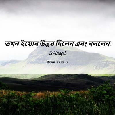 Picture 06 - ইয়োব 19:1 BENIRV - তখন ইয়োব উত্তর - Bible Verse Picture