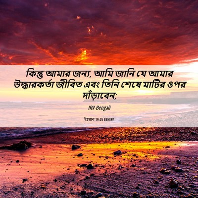 Picture 06 - ইয়োব 19:25 BENIRV - কিন্তু আমার জন্য, - Bible Verse Picture