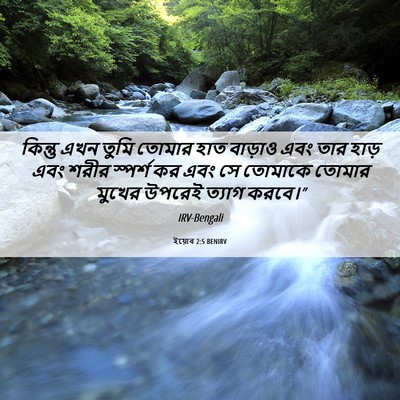 Picture 06 - ইয়োব 2:5 BENIRV - কিন্তু এখন তুমি - Bible Verse Picture