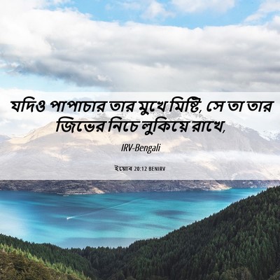 Picture 06 - ইয়োব 20:12 BENIRV - যদিও পাপাচার তার - Bible Verse Picture