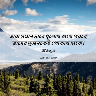 Picture 06 - ইয়োব 21:26 BENIRV - তারা সমানভাবে - Bible Verse Picture