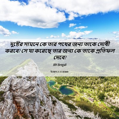 Picture 06 - ইয়োব 21:31 BENIRV - দুষ্টের সামনে কে - Bible Verse Picture