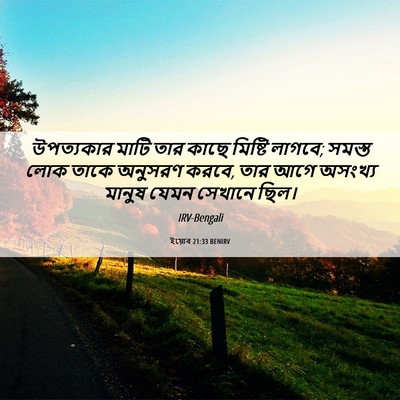 Picture 06 - ইয়োব 21:33 BENIRV - উপত্যকার মাটি তার - Bible Verse Picture