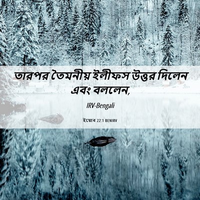 Picture 06 - ইয়োব 22:1 BENIRV - তারপর তৈমনীয় - Bible Verse Picture