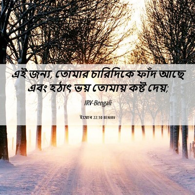 Picture 06 - ইয়োব 22:10 BENIRV - এই জন্য, তোমার - Bible Verse Picture
