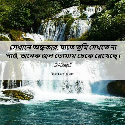 Picture 06 - ইয়োব 22:11 BENIRV - সেখানে অন্ধকার, - Bible Verse Picture