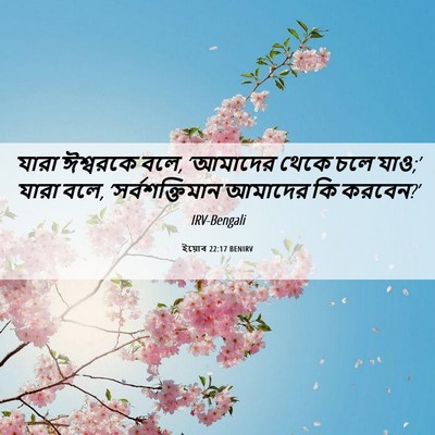 Picture 06 - ইয়োব 22:17 BENIRV - যারা ঈশ্বরকে বলে, - Bible Verse Picture