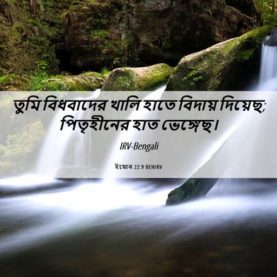 Picture 06 - ইয়োব 22:9 BENIRV - তুমি বিধবাদের - Bible Verse Picture