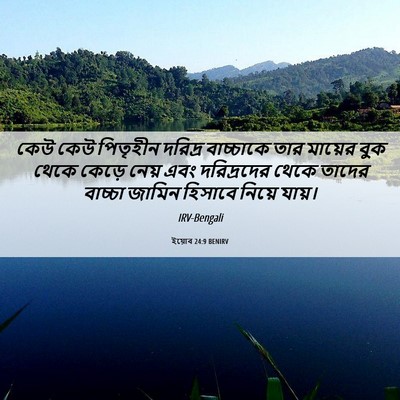 Picture 06 - ইয়োব 24:9 BENIRV - কেউ কেউ পিতৃহীন - Bible Verse Picture