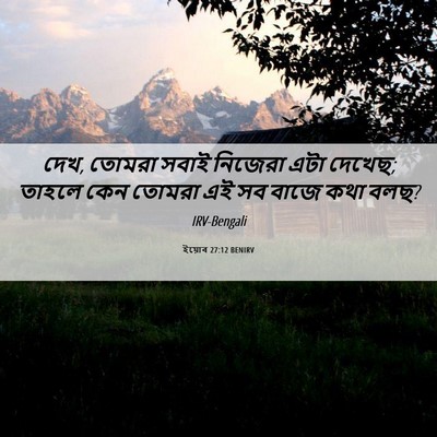 Picture 06 - ইয়োব 27:12 BENIRV - দেখ, তোমরা সবাই - Bible Verse Picture