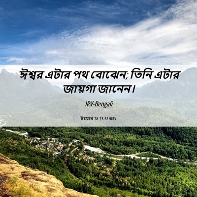 Picture 06 - ইয়োব 28:23 BENIRV - ঈশ্বর এটার পথ - Bible Verse Picture