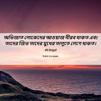 Picture 06 - ইয়োব 29:10 BENIRV - অভিজাত লোকেদের - Bible Verse Picture
