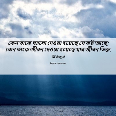 Picture 06 - ইয়োব 3:20 BENIRV - কেন তাকে আলো - Bible Verse Picture