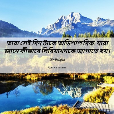 Picture 06 - ইয়োব 3:8 BENIRV - তারা সেই দিন টাকে - Bible Verse Picture