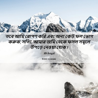Picture 06 - ইয়োব 31:8 BENIRV - তবে আমি রোপণ করি - Bible Verse Picture