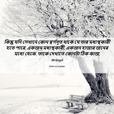 Picture 06 - ইয়োব 33:23 BENIRV - কিন্তু যদি সেখানে - Bible Verse Picture
