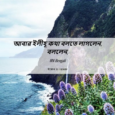 Picture 06 - ইয়োব 35:1 BENIRV - আবার ইলীহূ কথা - Bible Verse Picture