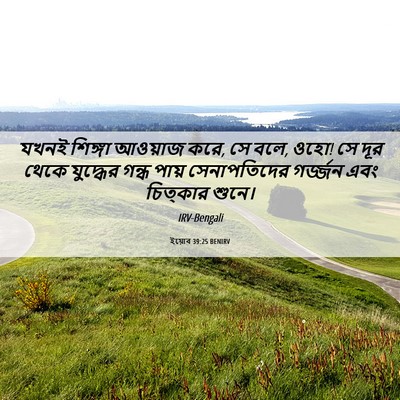 Picture 06 - ইয়োব 39:25 BENIRV - যখনই শিঙ্গা - Bible Verse Picture