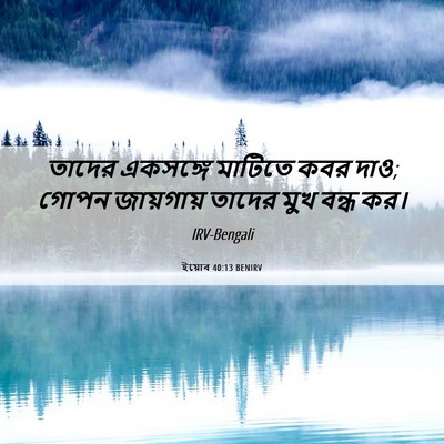 Picture 06 - ইয়োব 40:13 BENIRV - তাদের একসঙ্গে - Bible Verse Picture
