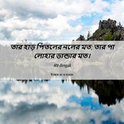 Picture 06 - ইয়োব 40:18 BENIRV - তার হাড় পিতলের - Bible Verse Picture