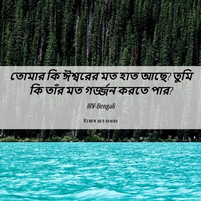 Picture 06 - ইয়োব 40:9 BENIRV - তোমার কি ঈশ্বরের - Bible Verse Picture