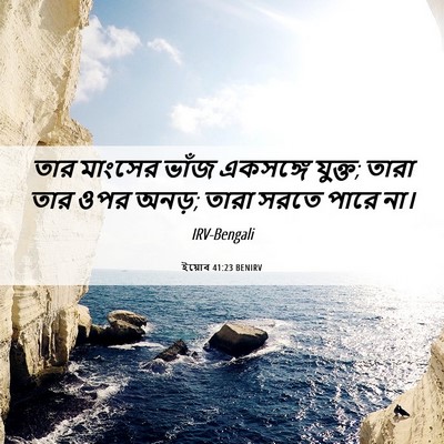 Picture 06 - ইয়োব 41:23 BENIRV - তার মাংসের ভাঁজ - Bible Verse Picture
