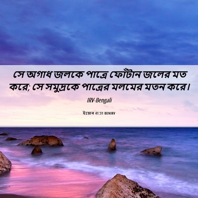 Picture 06 - ইয়োব 41:31 BENIRV - সে অগাধ জলকে - Bible Verse Picture