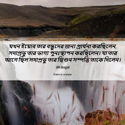 Picture 06 - ইয়োব 42:10 BENIRV - যখন ইয়োব তার - Bible Verse Picture