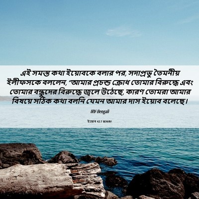 Picture 06 - ইয়োব 42:7 BENIRV - এই সমস্ত কথা - Bible Verse Picture